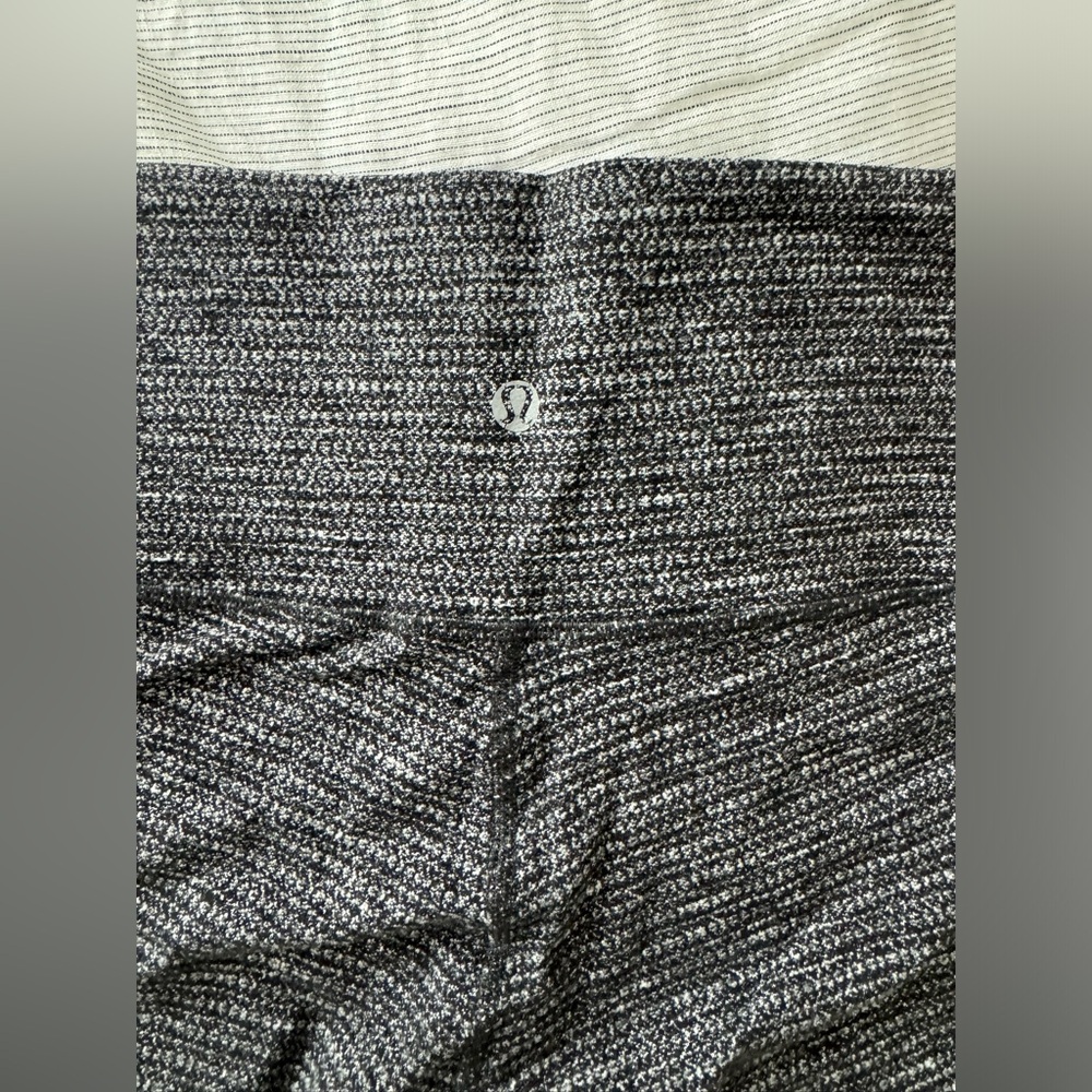 Lululemon Leggings. Size 6. Heathered black white grey.